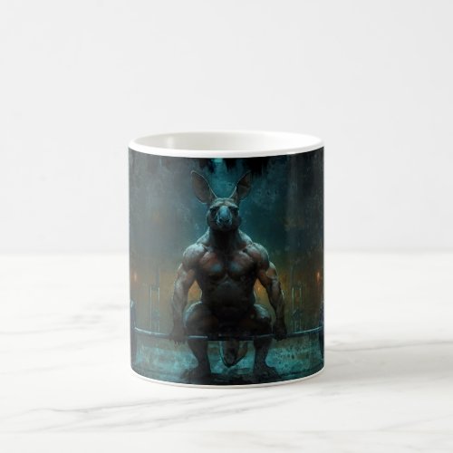 Weightlifting Kangaroo in a Gym Coffee Mug