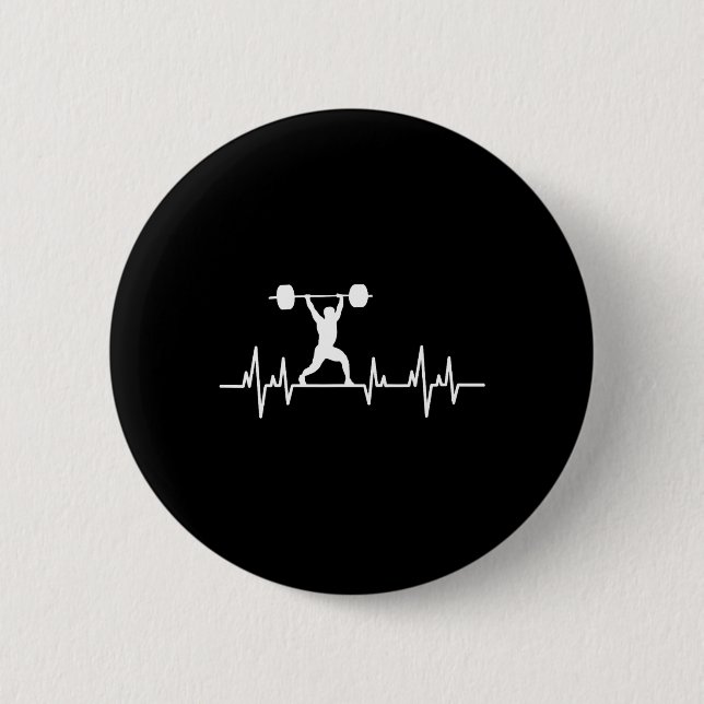 Weightlifting Lifting Powerlifting Bodybuilding He Button (Front)
