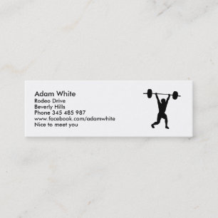 Weightlifting Mini Business Card