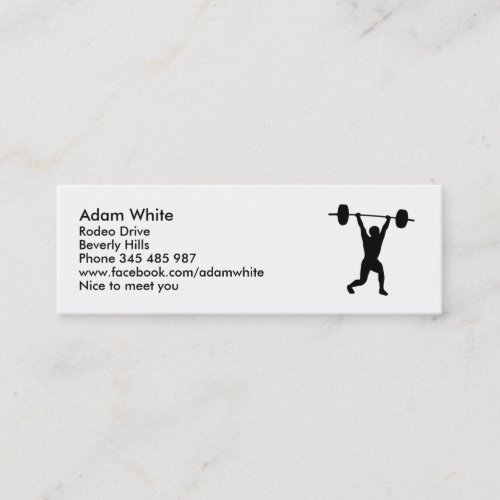Weightlifting Business Card Templates