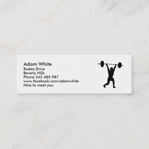 Customizable Weightlifting Business Card Templates