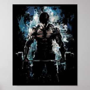 Weightlifting Muscle Gym Fitness Workout Strength Poster