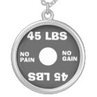 Weightlifting No Pain No Gain Necklace