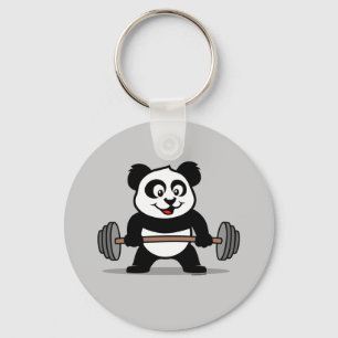 Weightlifting Panda Keychain