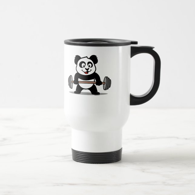 Weightlifting Panda Travel Mug (Right)