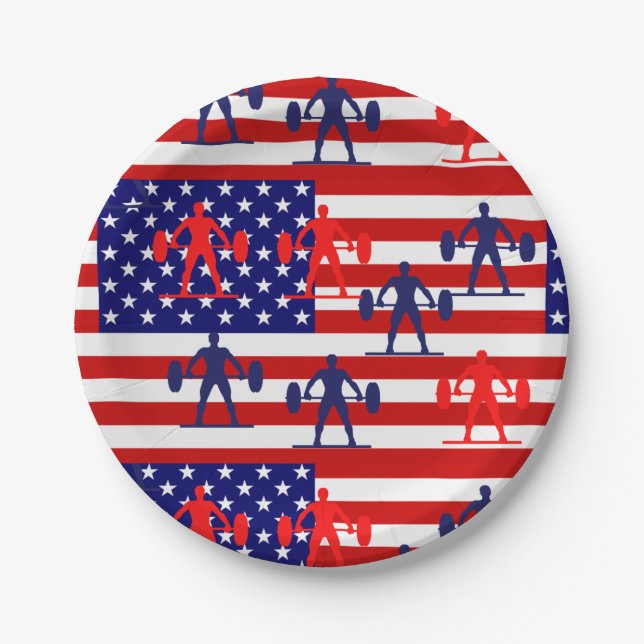 Weightlifting Paper Plates (Front)
