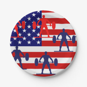 Weightlifting Paper Plates