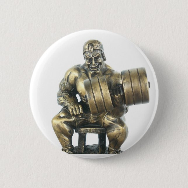 Weightlifting Pinback Button (Front)