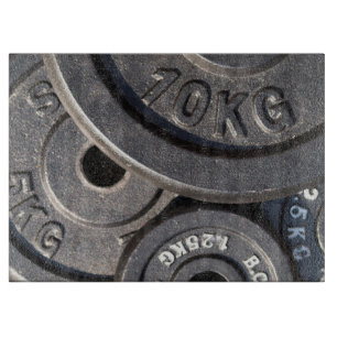 Weightlifting Plates Cutting Board
