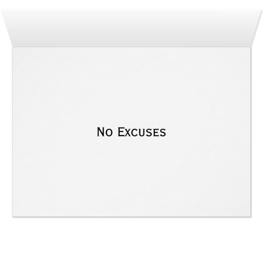 Weightlifting Plates, "No Excuses" (Inside Horizontal (Bottom))