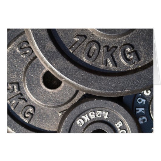 Weightlifting Plates, "No Excuses" Cards (Front Horizontal)