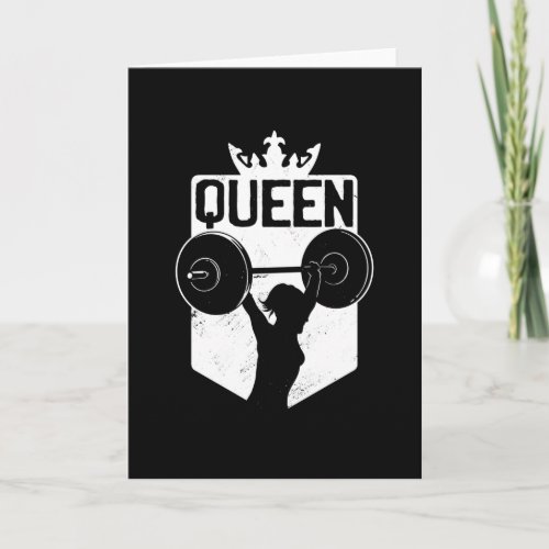 Weightlifting queen card
