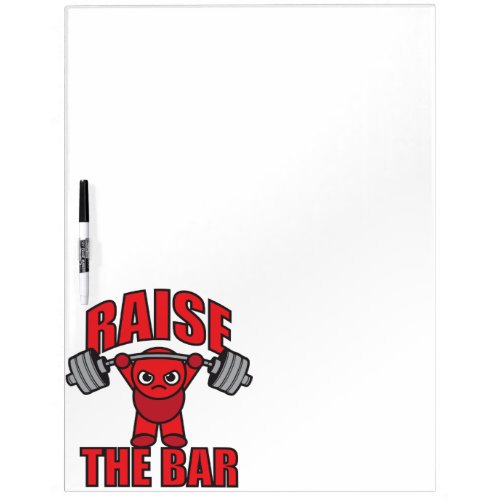 Weightlifting _ Raise The Bar _ Kawaii Motivation Dry_Erase Board