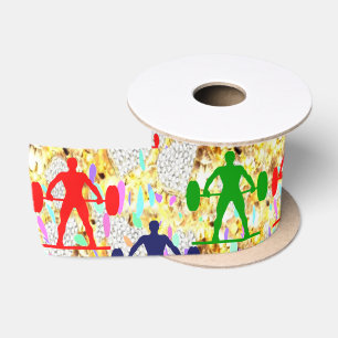 Weightlifting satin ribbon