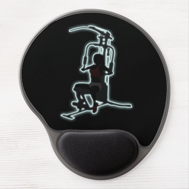 Weightlifting Silhouette Gel Mouse Pad (Front)