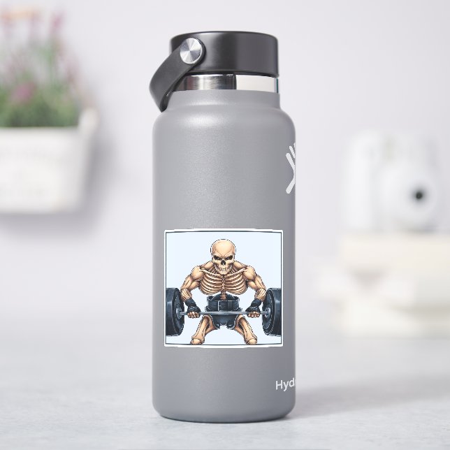 Weightlifting Skeleton Sticker (HydroFlask)