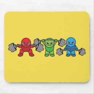 Weightlifting - Squat, Press, Deadlift - Kawaii Mouse Pad