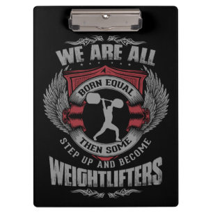Weightlifting - Step Up - Workout Motivational Clipboard