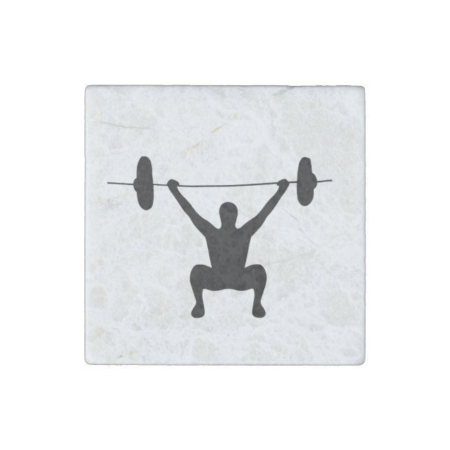 Weightlifting Stone Magnet (Front)
