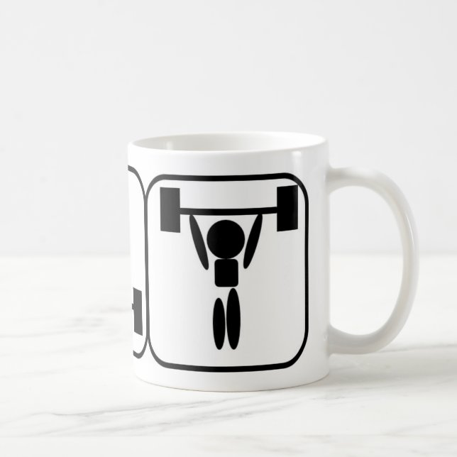 Weightlifting symbols mug (Right)