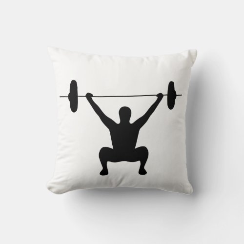 Weightlifting Throw Pillow