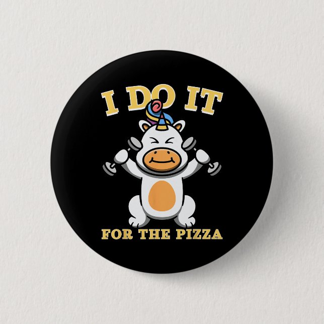 Weightlifting Unicorn Workout Motivation For A Bod Button (Front)