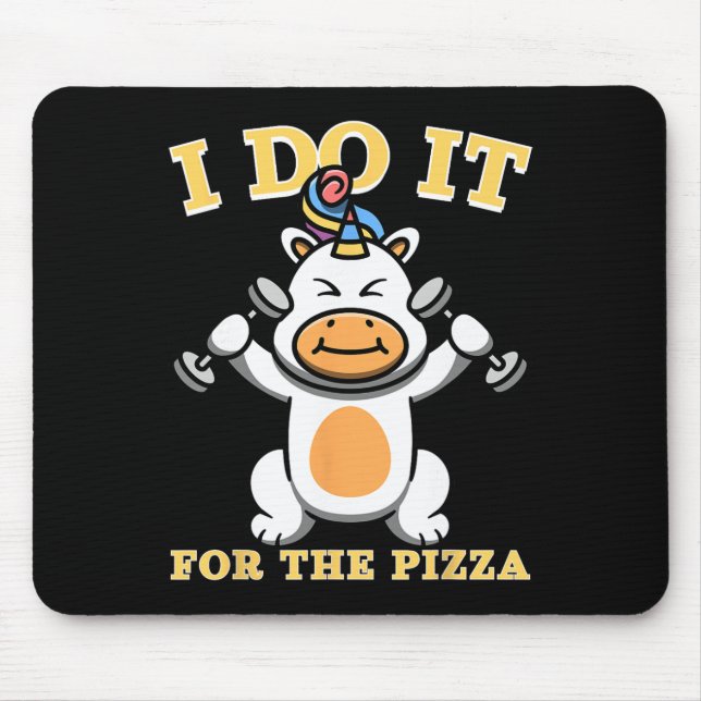 Weightlifting Unicorn Workout Motivation For A Bod Mouse Pad (Front)