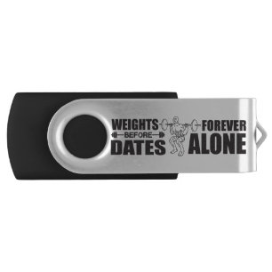 Weights Before Dates - Funny Bodybuilding USB Flash Drive