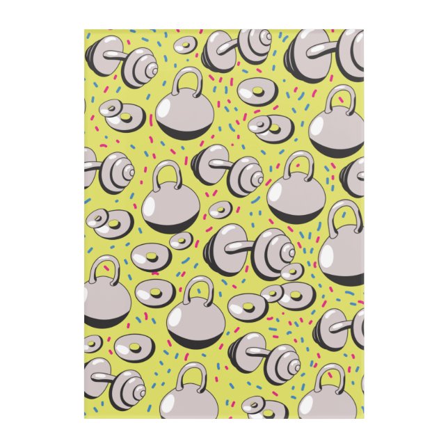 Weights pattern acrylic print (Front)