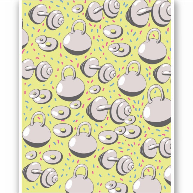 Weights pattern sticker (Front)
