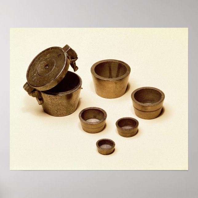Weights used by merchants and apothecaries poster (Front)