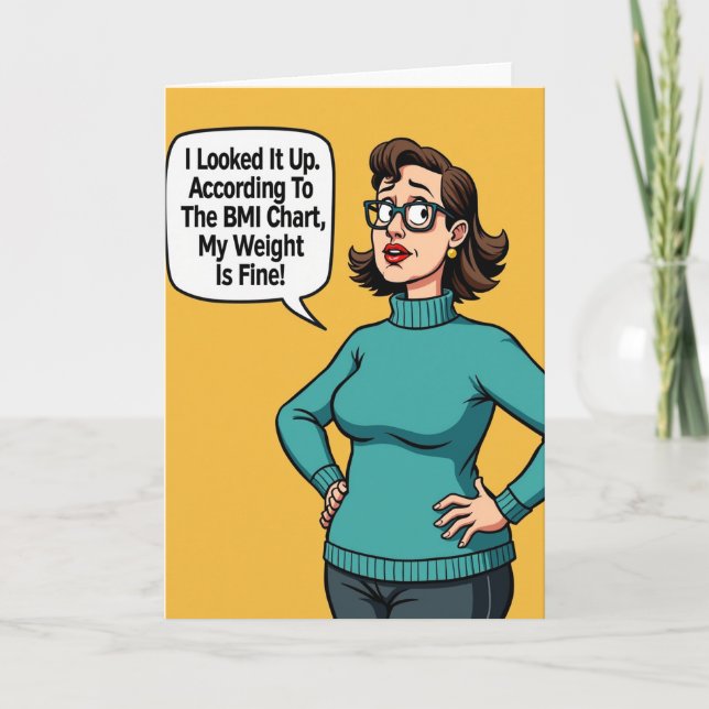 Weighty Humor Birthday Card (Front)