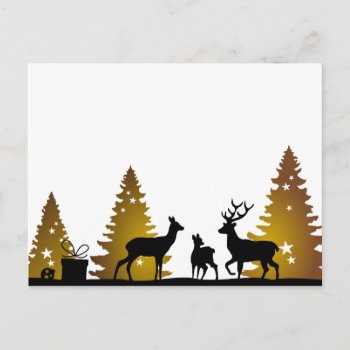 Weihnachten Hirsche Familie Postcard by JiSign at Zazzle