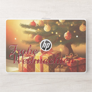 Weihnachtsbaum mit goldenen Geschenken HP Laptop Skin