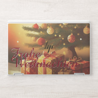 Weihnachtsbaum mit goldenen Geschenken HP Laptop Skin