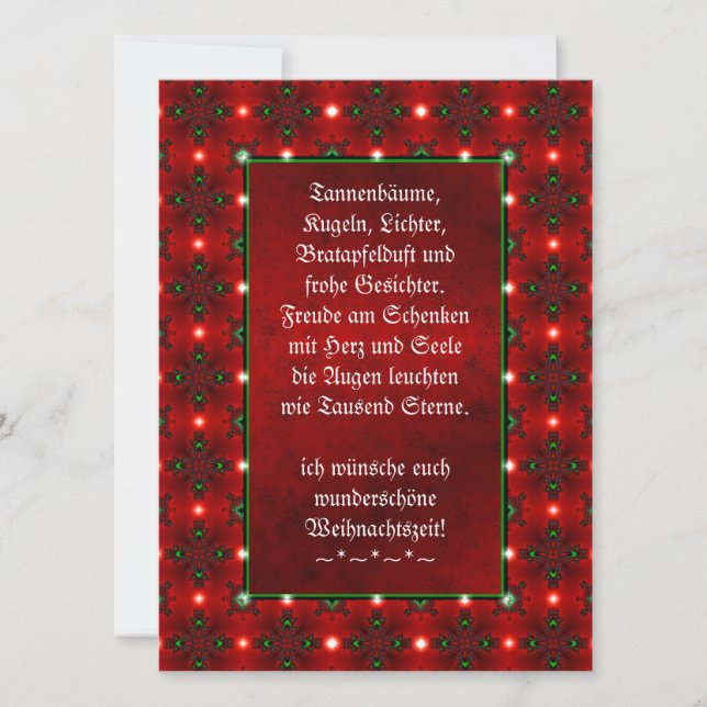 Weihnachtsgedicht Deutsch , Add Your Text (Front)