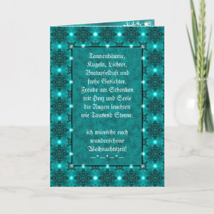 Weihnachtsgedicht Deutsch , Add Your Text Note Card