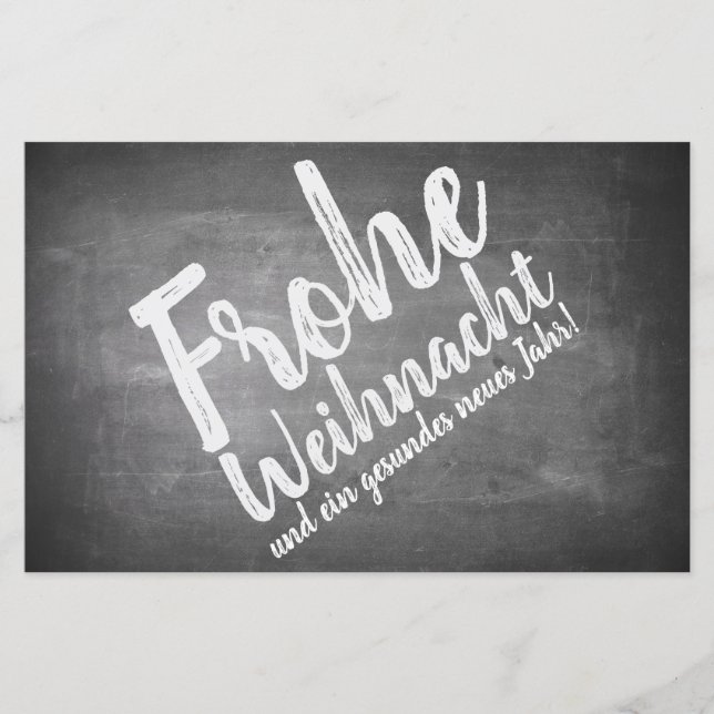 Weihnachtsgrüße auf der Kreidetafel (Front)