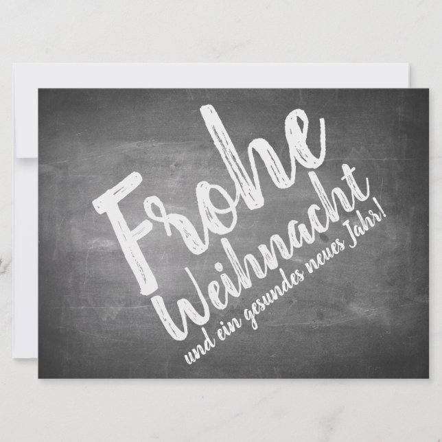 Weihnachtsgrüße auf der Kreidetafel (Front)