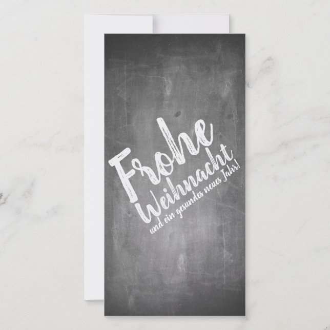 Weihnachtsgrüße auf der Kreidetafel (Front)