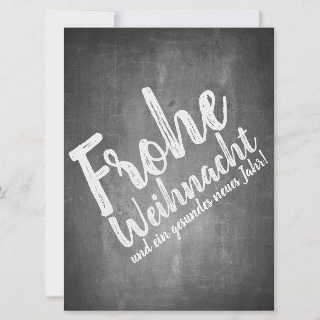 Weihnachtsgrüße auf der Kreidetafel (Front)