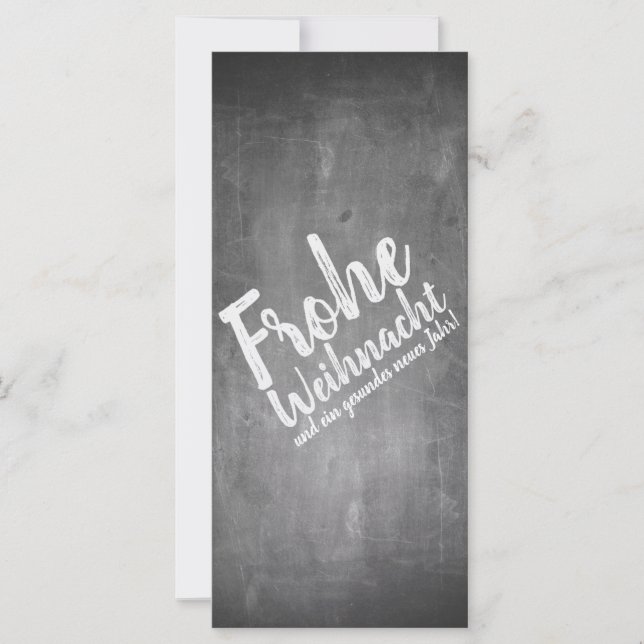 Weihnachtsgrüße auf der Kreidetafel (Front)