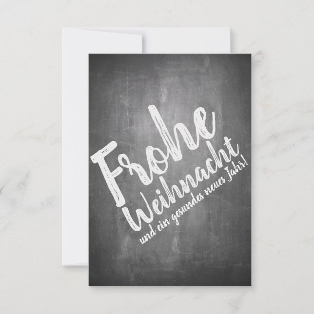 Weihnachtsgrüße auf der Kreidetafel (Front)
