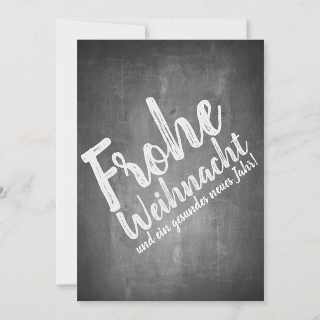 Weihnachtsgrüße auf der Kreidetafel (Front)