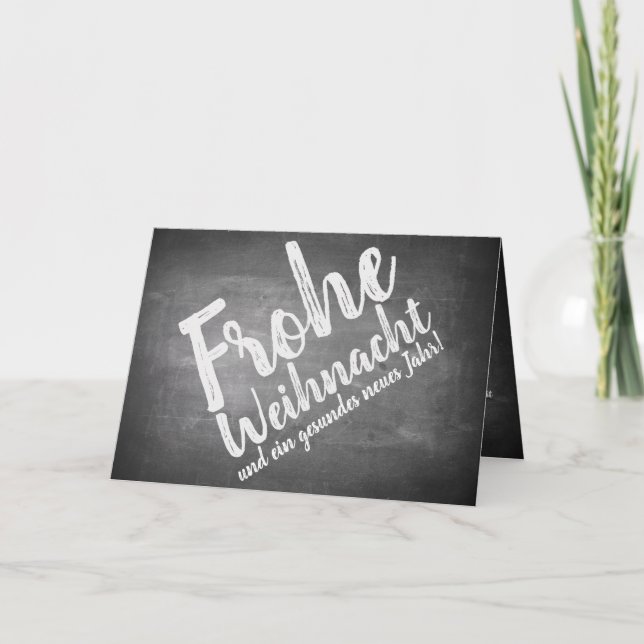Weihnachtsgrüße auf der Kreidetafel Card (Front)