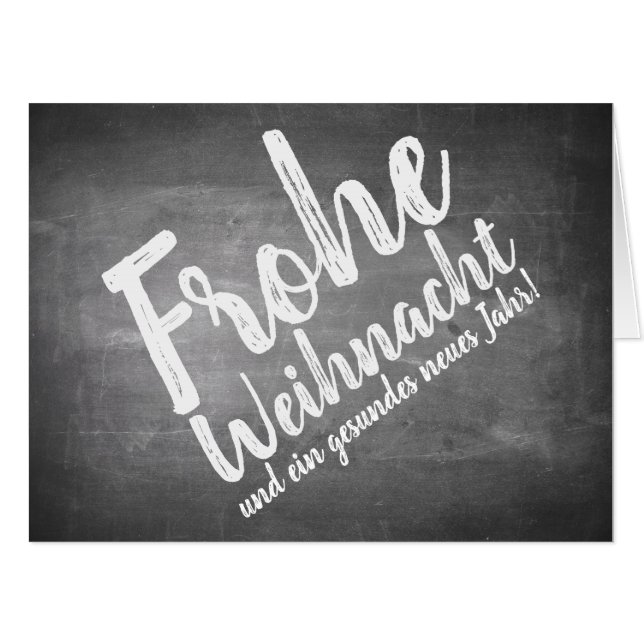 Weihnachtsgrüße auf der Kreidetafel Card (Front Horizontal)