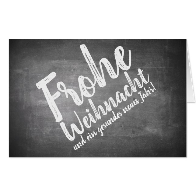 Weihnachtsgrüße auf der Kreidetafel Card (Front Horizontal)