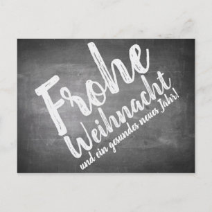 Weihnachtsgrüße auf der Kreidetafel Holiday Postcard