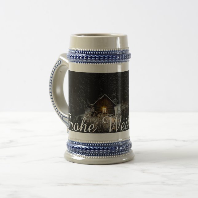 Weihnachtsgrüße mit Hexenhaus Beer Stein (Front Left)