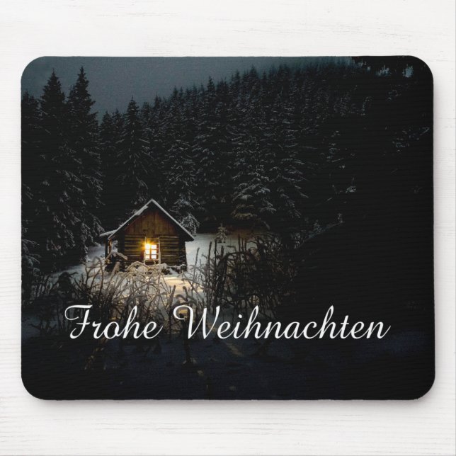 Weihnachtsgrüße mit Hexenhaus Mouse Pad (Front)
